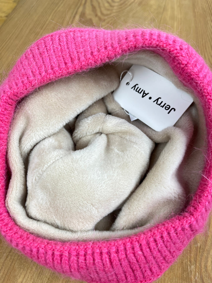 Strickmütze mit Strukturmuster, pink von Bella Vita - Mode & Lifestyle