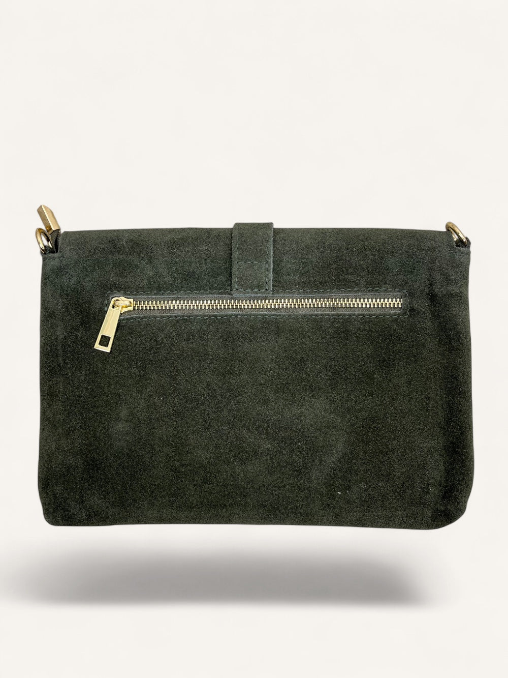 Wildleder-Tasche mit Überschlag, khaki von Bella Vita - Mode & Lifestyle