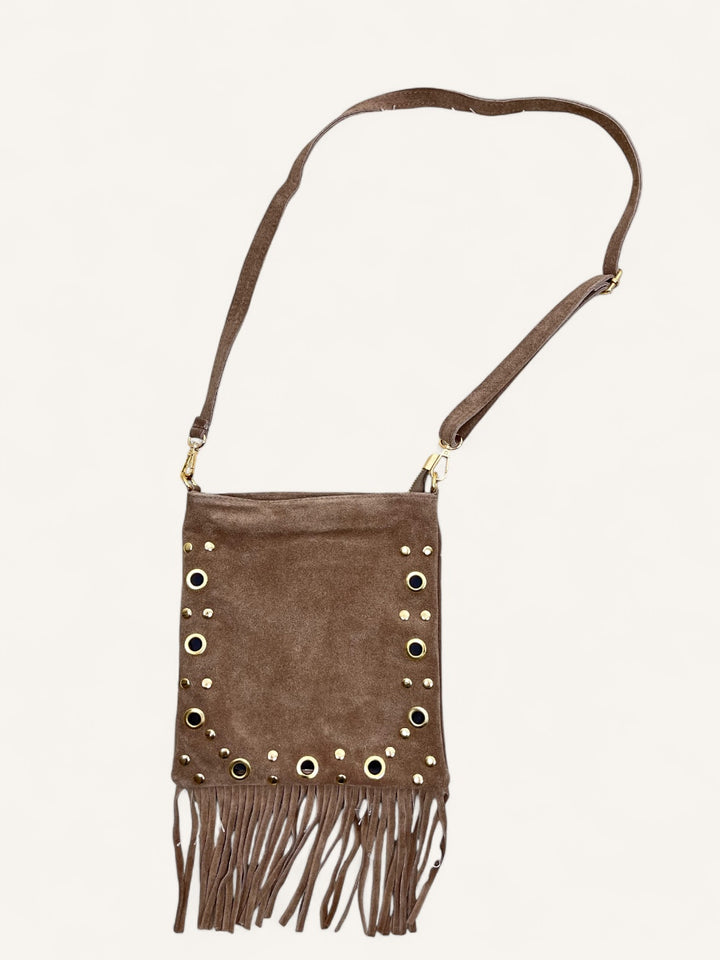 Crossbody-Tasche mit Fransen, taupe von Bella Vita - Mode & Lifestyle