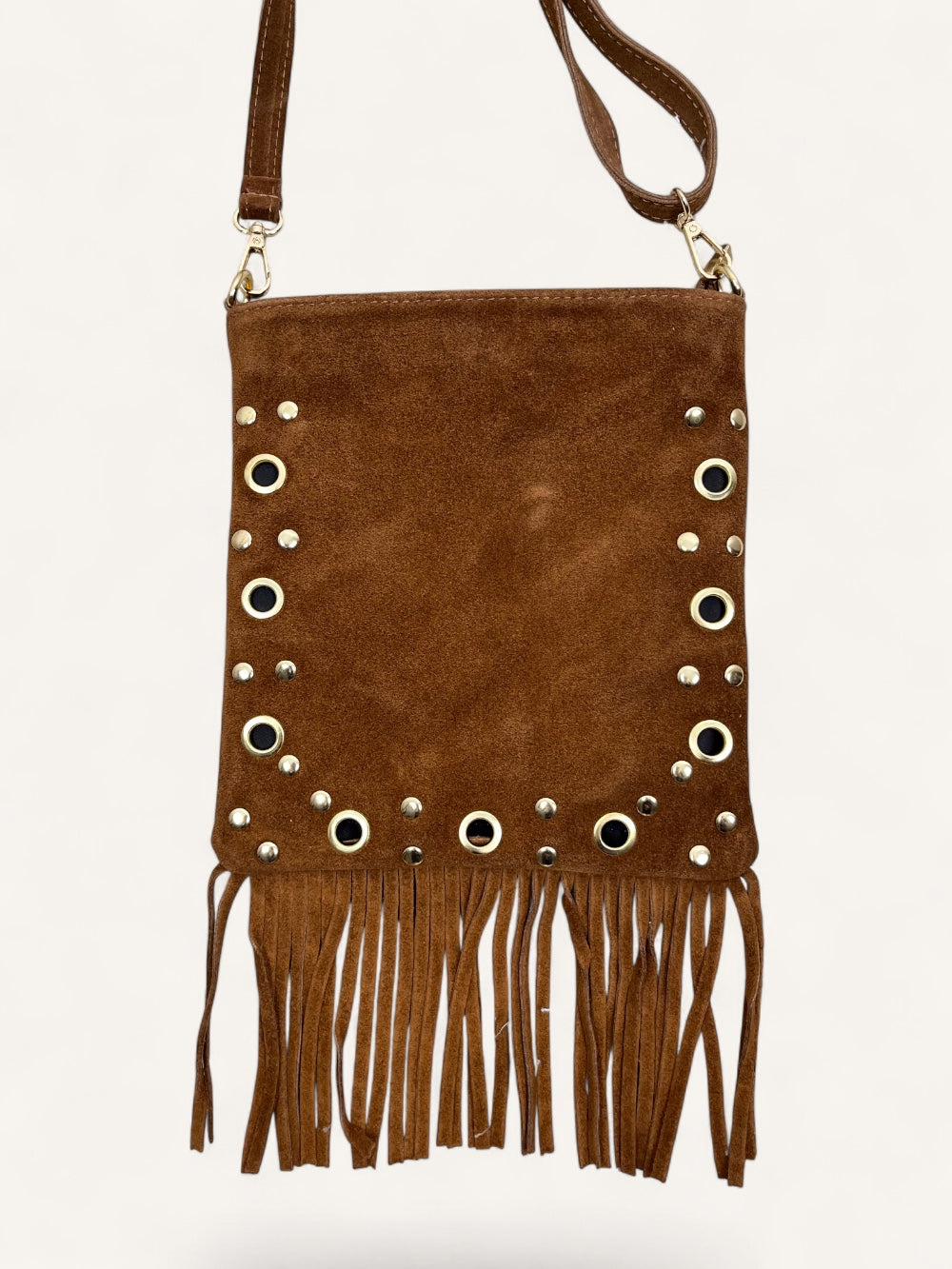 Crossbody-Tasche mit Fransen, cognac von Bella Vita - Mode & Lifestyle