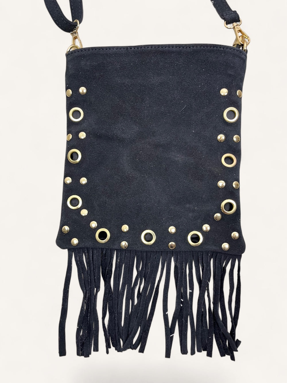 Crossbody-Tasche mit Fransen, schwarz von Bella Vita - Mode & Lifestyle