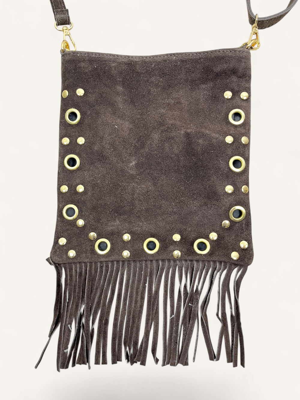 Crossbody-Tasche mit Fransen, braun von Bella Vita - Mode & Lifestyle