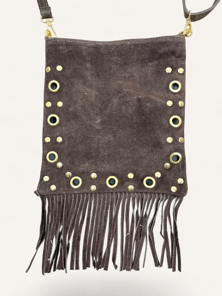 Crossbody-Tasche mit Fransen, braun von Bella Vita - Mode & Lifestyle