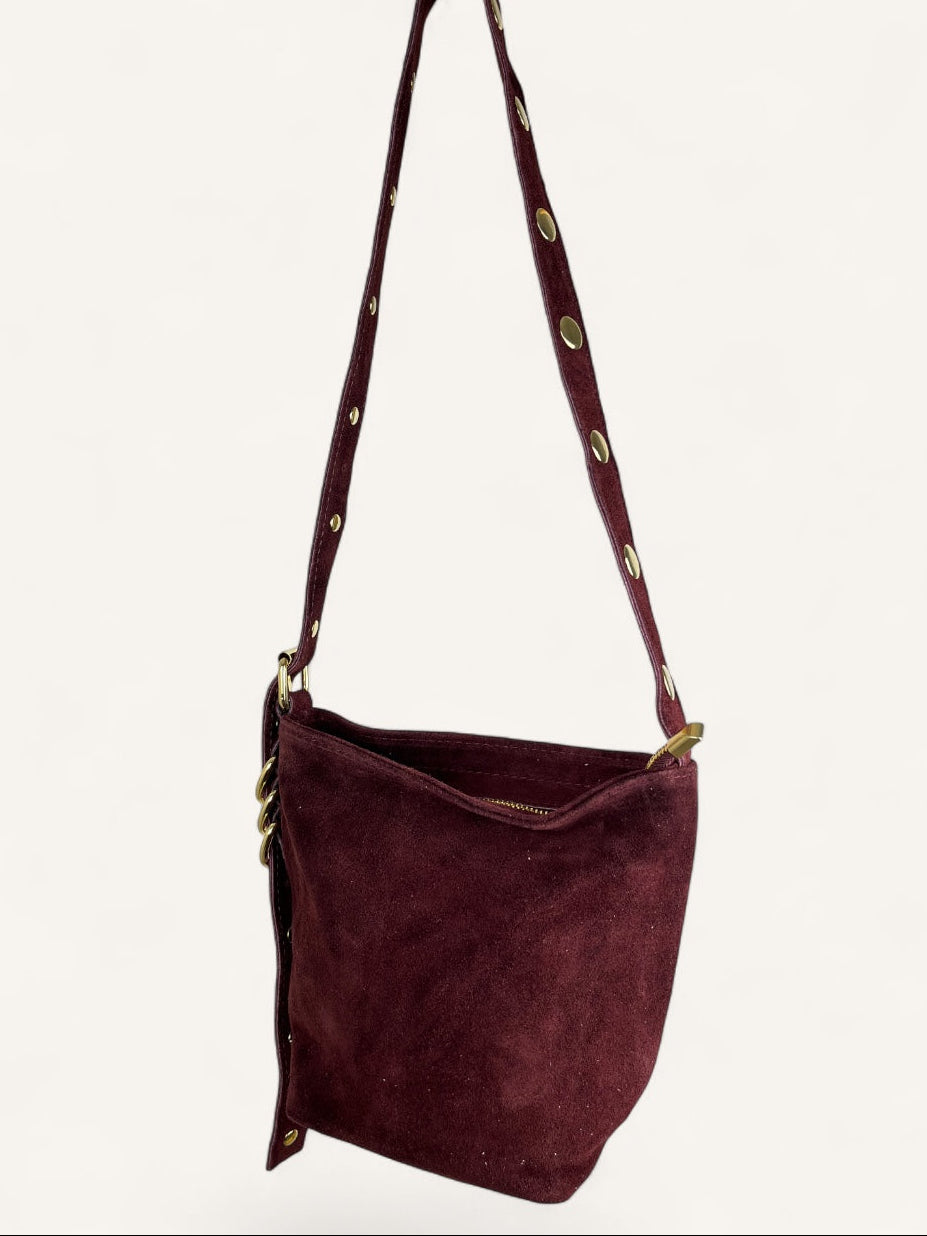 Crossbody-Tasche mit Ösen, bordeaux von Bella Vita - Mode & Lifestyle