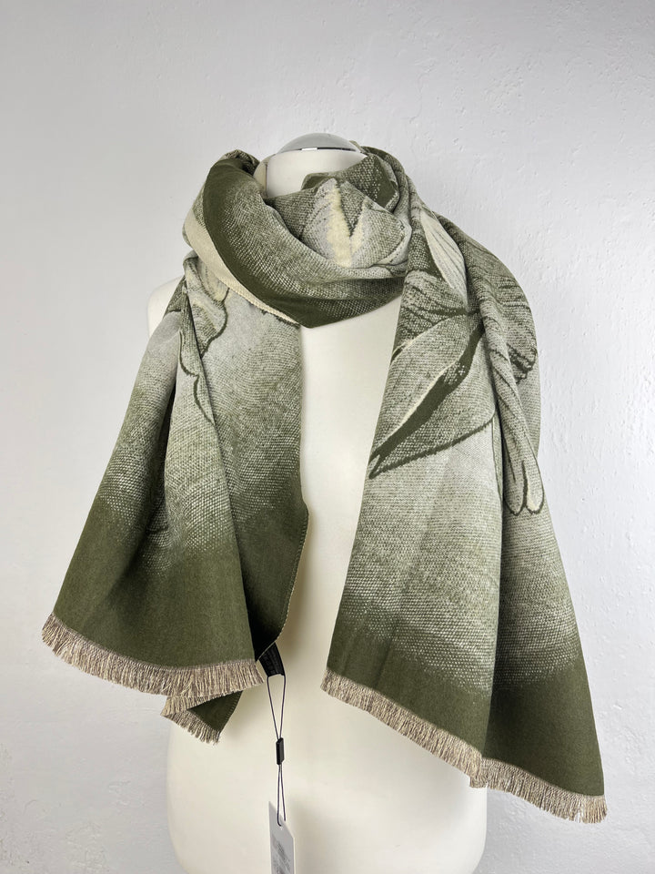 Schal floral-gemustert, khaki von Bella Vita - Mode & Lifestyle