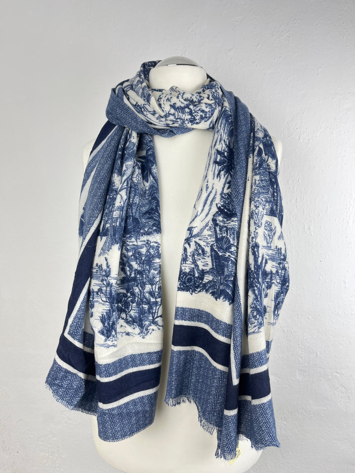 Schal "Landschaft", blau von Bella Vita - Mode & Lifestyle