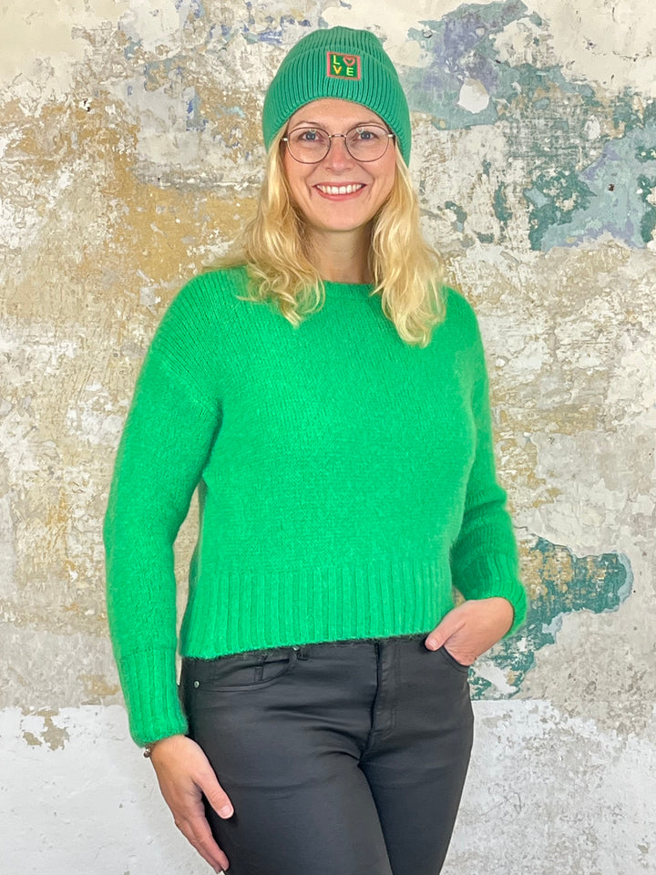 Pullover mit Mohair, grün