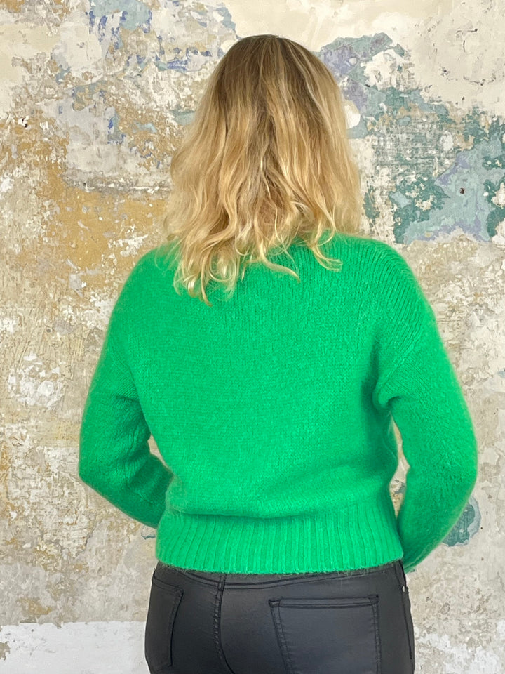 Pullover mit Mohair, grün