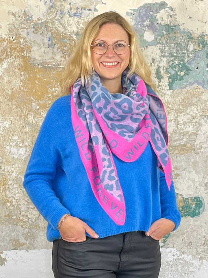 Pullover mit Alpaka, blau