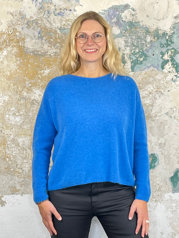 Pullover mit Alpaka, blau