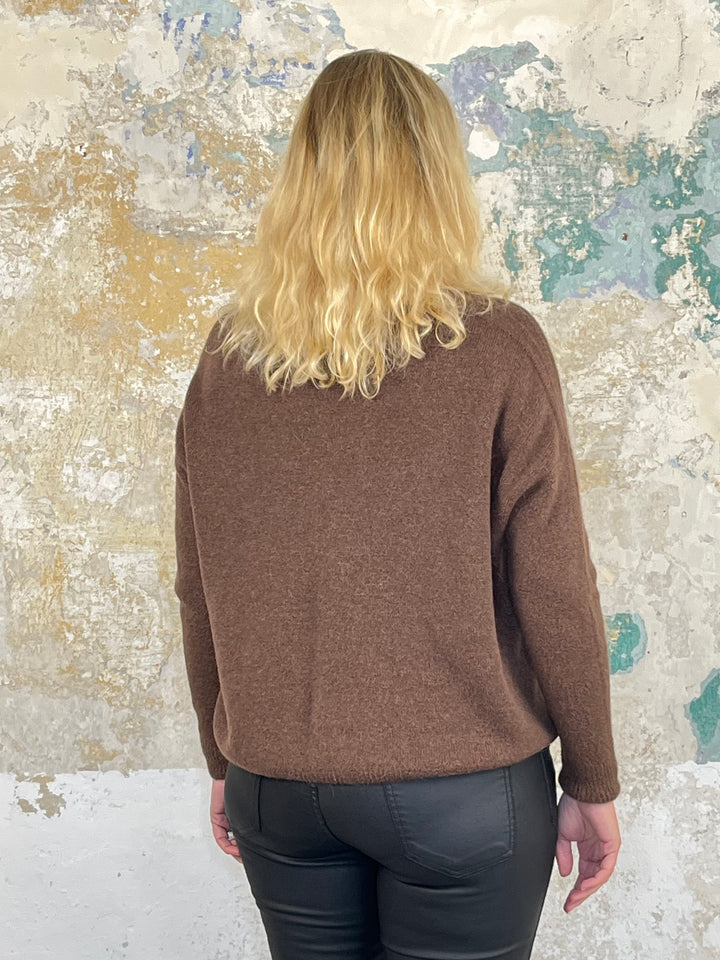 Pullover mit Alpaka, braun von Bella Vita - Mode & Lifestyle