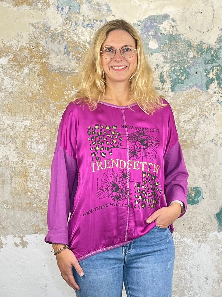 Shirt mit Frontdruck, beere von Bella Vita - Mode & Lifestyle