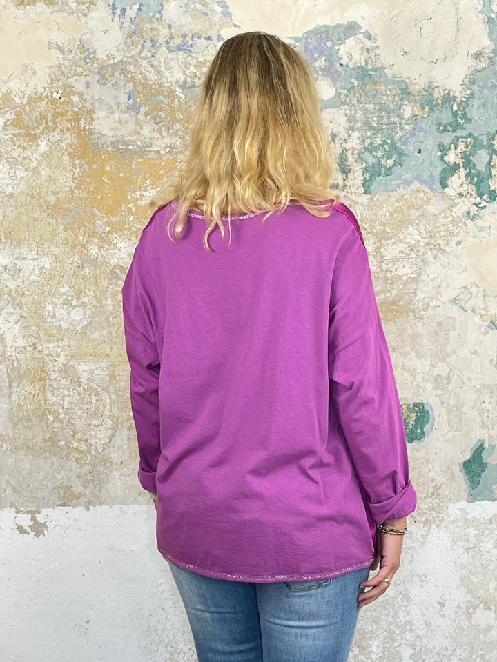 Shirt mit Frontdruck, beere von Bella Vita - Mode & Lifestyle