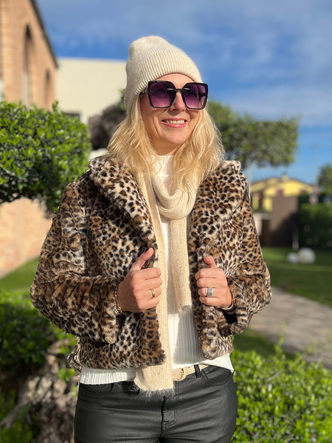 Plüschjacke Leo, braun-beige von Bella Vita - Mode & Lifestyle