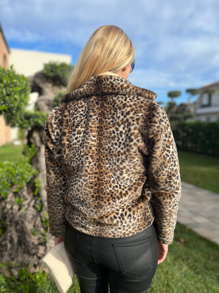 Plüschjacke Leo, braun-beige von Bella Vita - Mode & Lifestyle