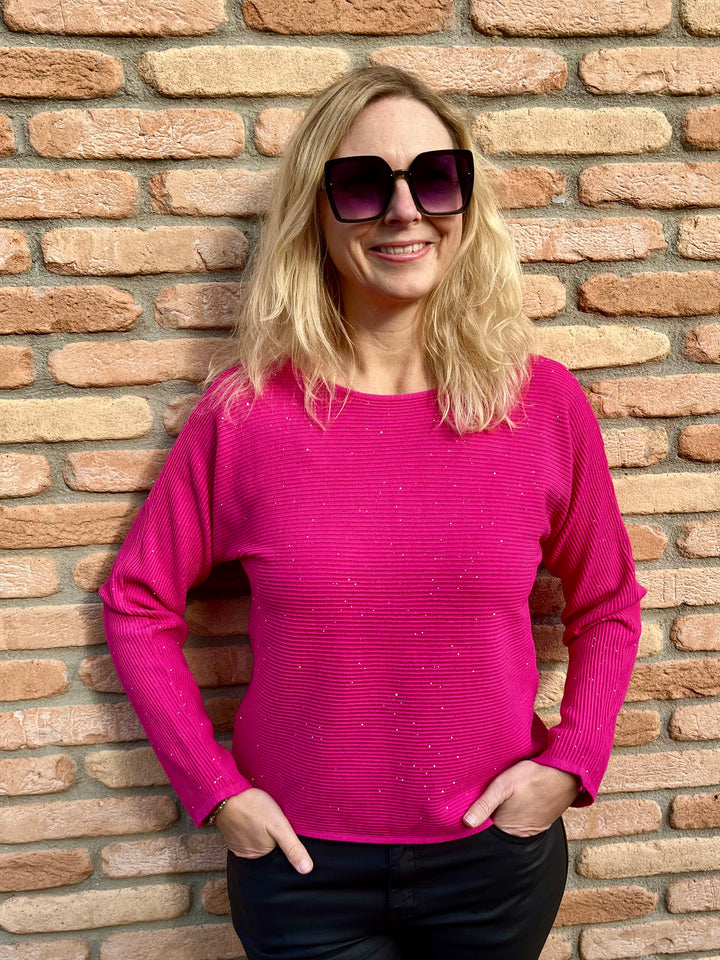 Pullover mit Pailletten, pink von Bella Vita - Mode & Lifestyle
