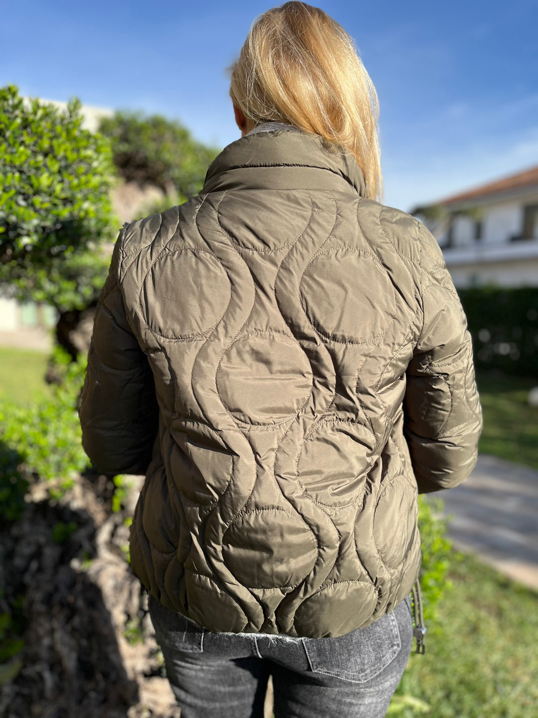 Daunen-Steppjacke, khaki von Bella Vita - Mode & Lifestyle