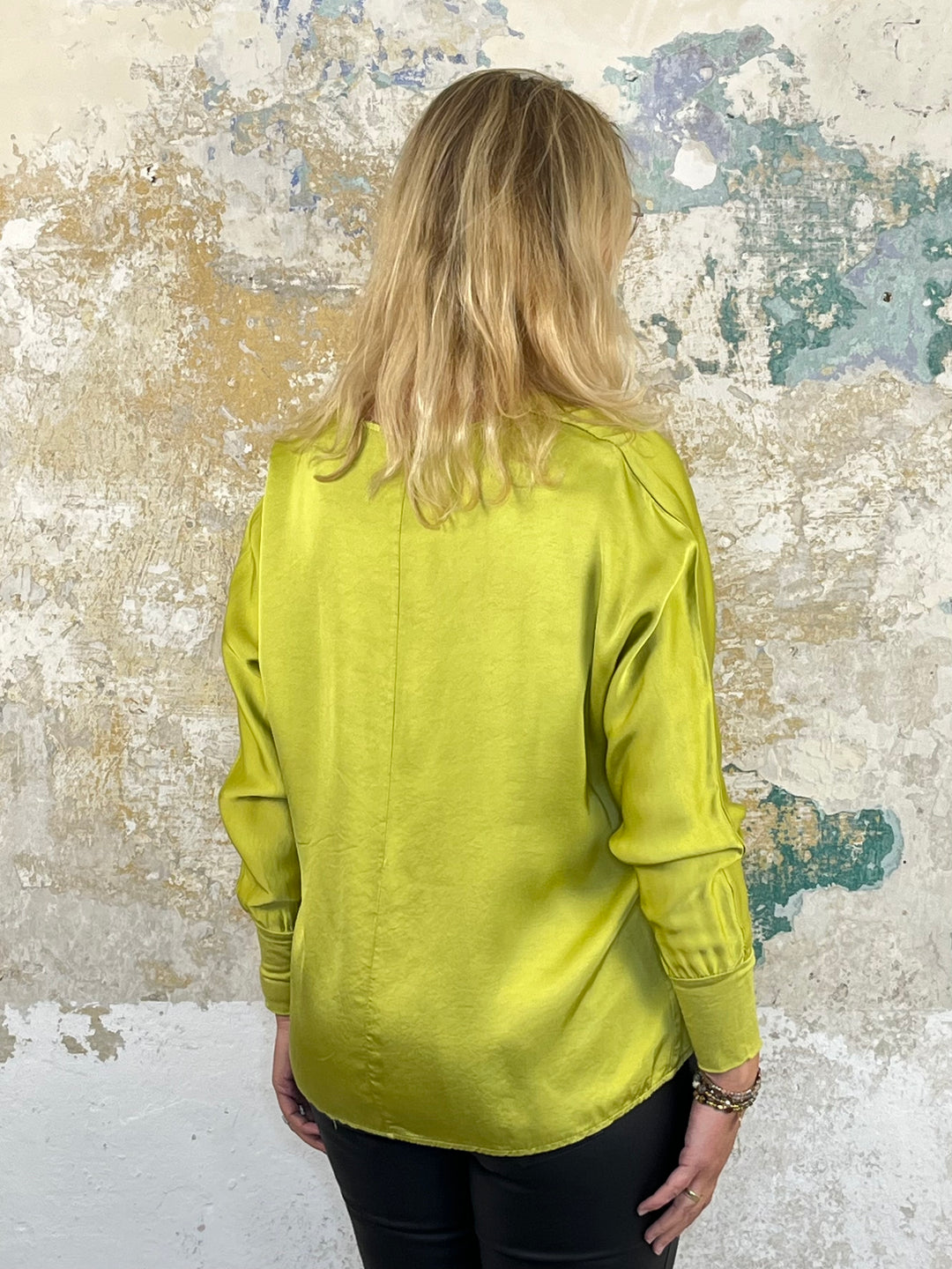 Langarm-Shirt mit Seide, hellgrün von Bella Vita - Mode & Lifestyle