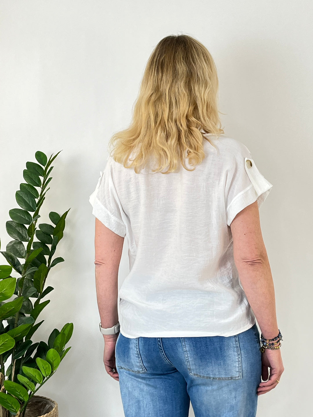 Blusenshirt in Strukturware mit Zierkette, ecru von Bella Vita - Mode &amp; Lifestyle