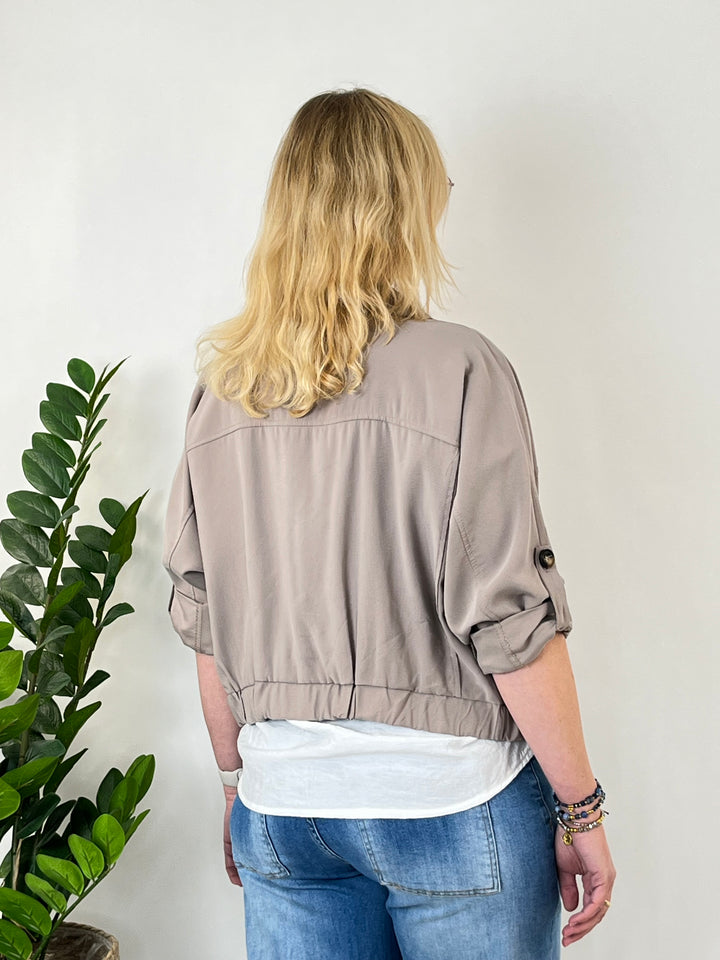 Blousonjacke kurze Form, taupe von Bella Vita - Mode & Lifestyle