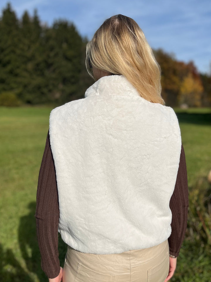 Plüschweste, ecru von Bella Vita - Mode & Lifestyle