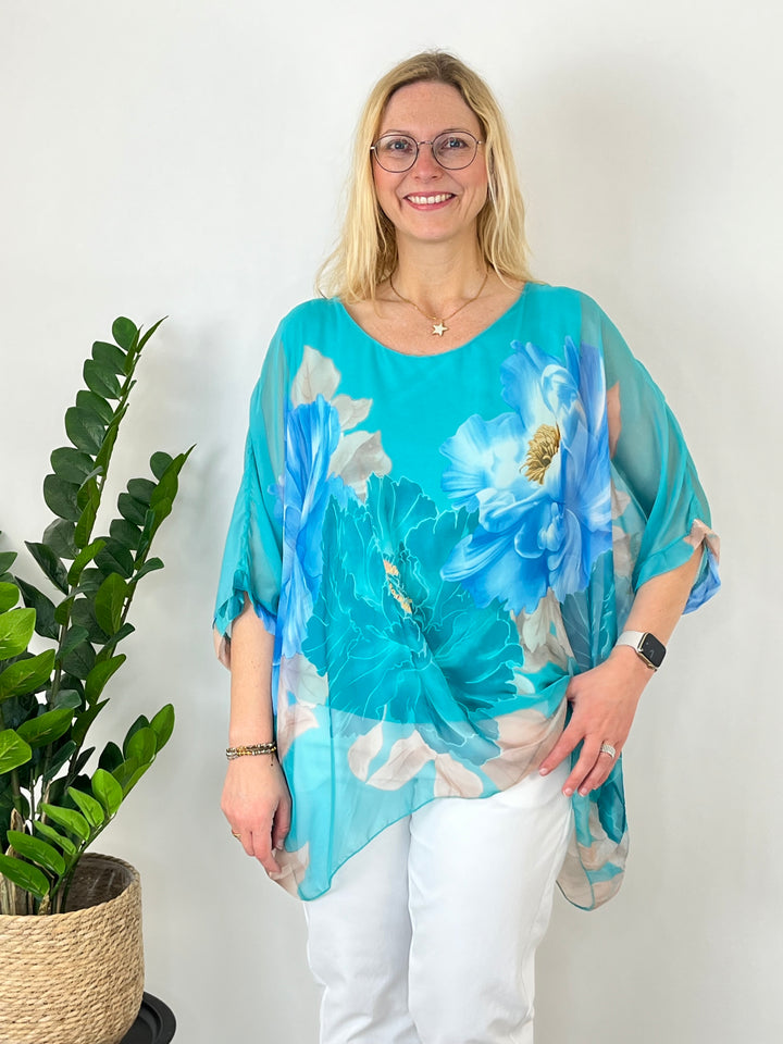 Tunika mit floralem Print, smaragd von Bella Vita - Mode &amp; Lifestyle