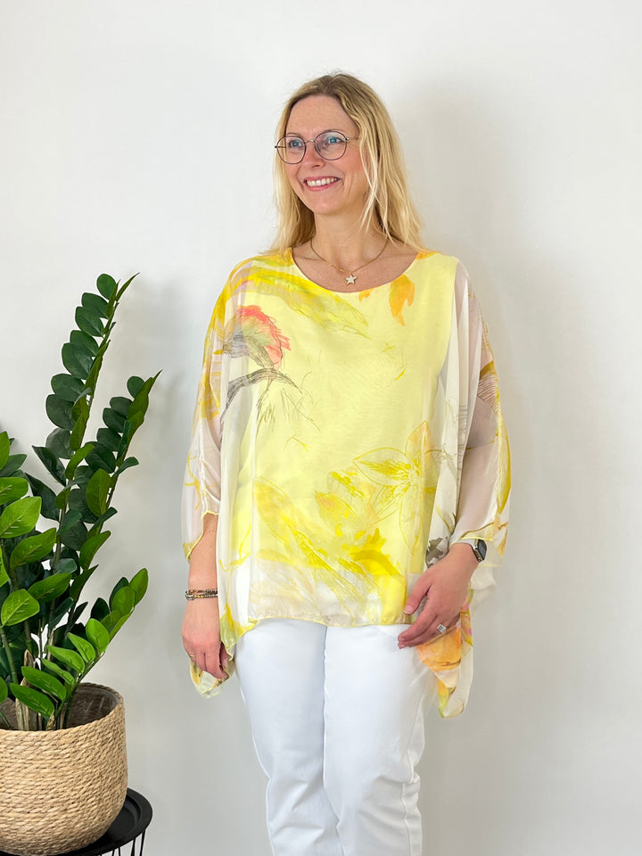 Blusentunika floral-gemustert, gelb von Bella Vita - Mode &amp; Lifestyle