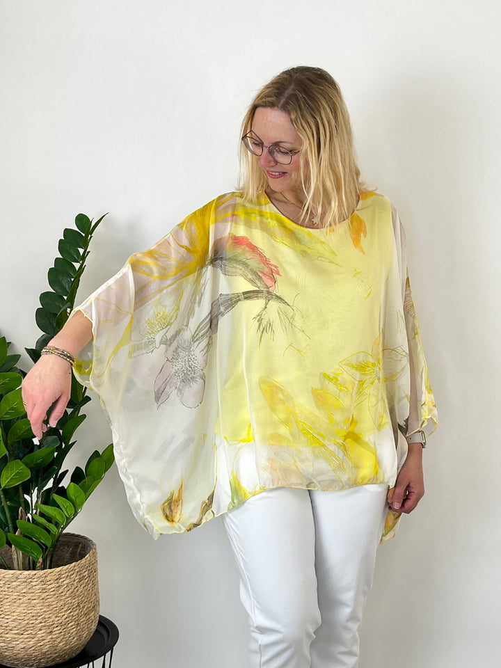 Blusentunika floral-gemustert, gelb von Bella Vita - Mode &amp; Lifestyle