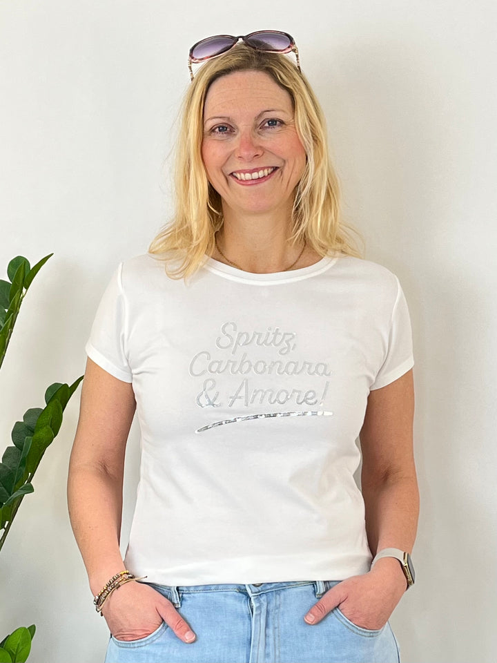 T-Shirt Spritz &amp; Amore, silber von Bella Vita - Mode &amp; Lifestyle