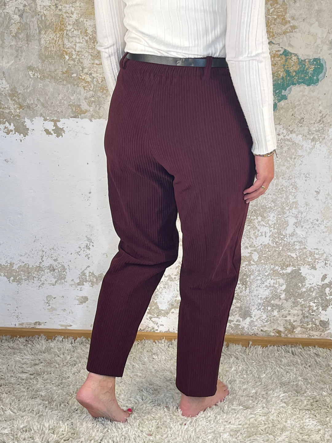 7/8-Cordhose, bordeaux von Bella Vita - Mode & Lifestyle