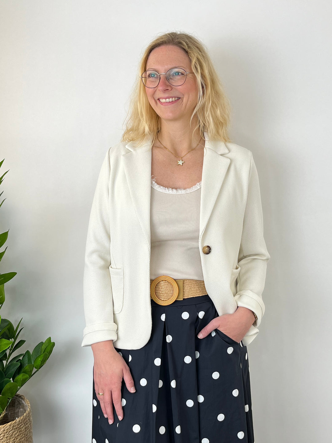 Blazer in Strukturware, ecru von Bella Vita - Mode & Lifestyle