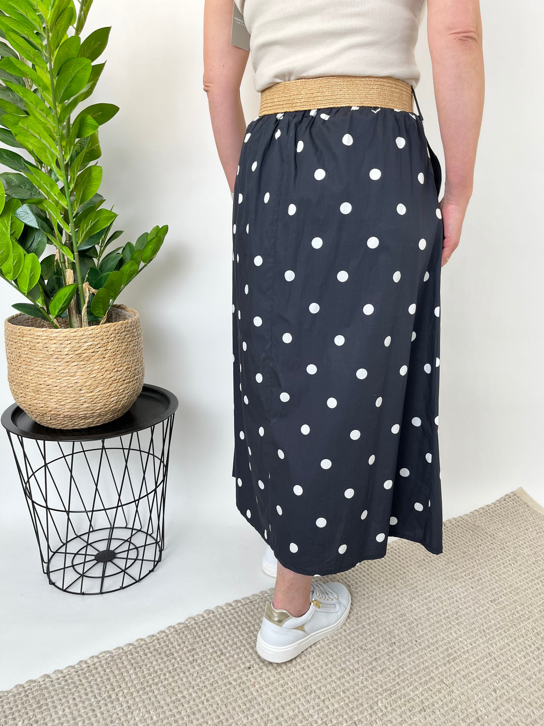 Tupfenrock aus Baumwolle, marine-ecru von Bella Vita - Mode &amp; Lifestyle