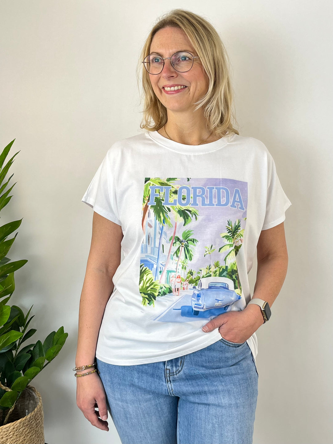 T-Shirt mit Frontdruck FLORIDA von Bella Vita - Mode &amp; Lifestyle