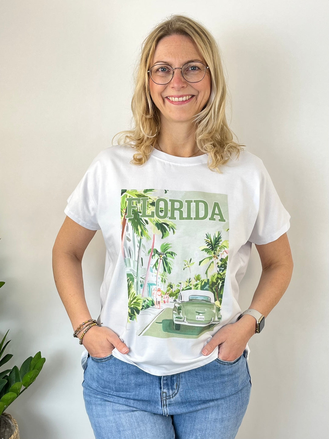 T-Shirt mit Frontdruck FLORIDA von Bella Vita - Mode &amp; Lifestyle