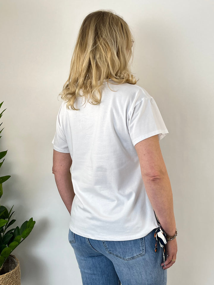 T-Shirt mit Tücherdruck Ornament, hellblau von Bella Vita - Mode &amp; Lifestyle