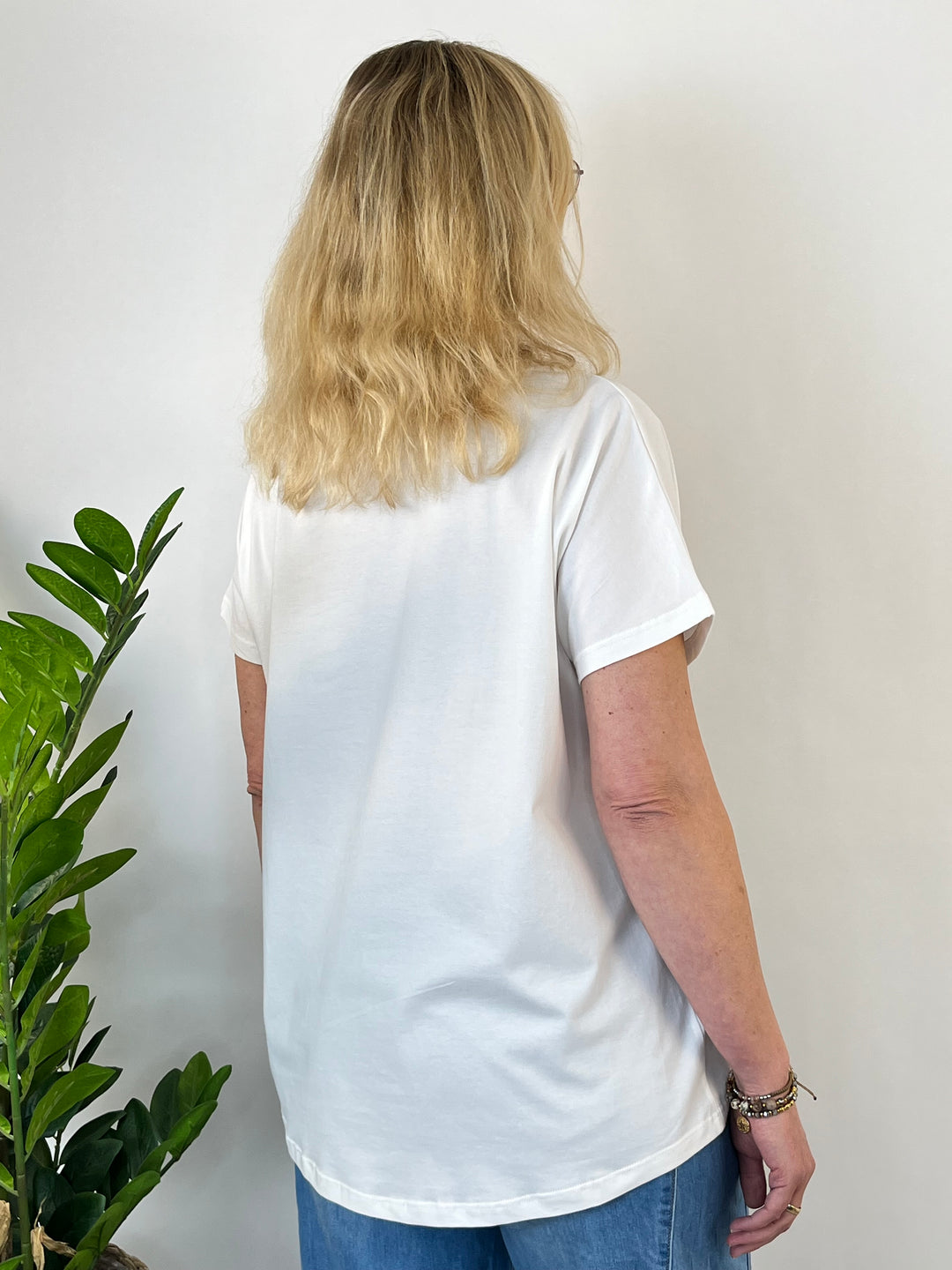 Oversize-Shirt "Dackel", weiß-rosa von Bella Vita - Mode &amp; Lifestyle