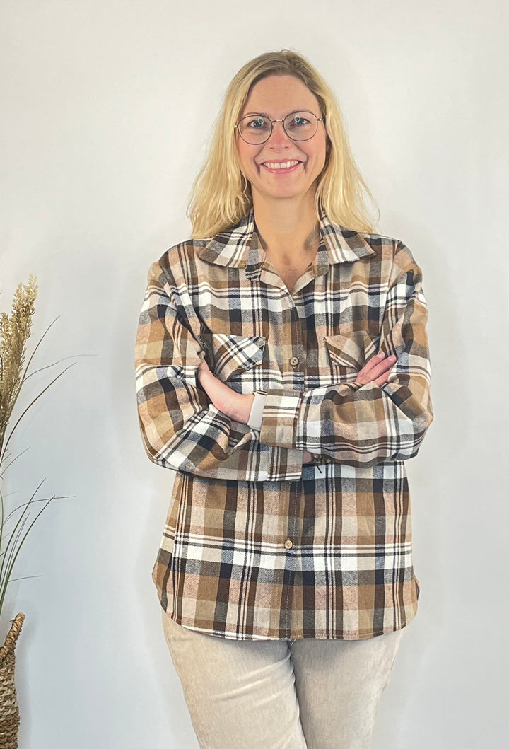 Flanellhemd, beige-ecru von Bella Vita - Mode & Lifestyle