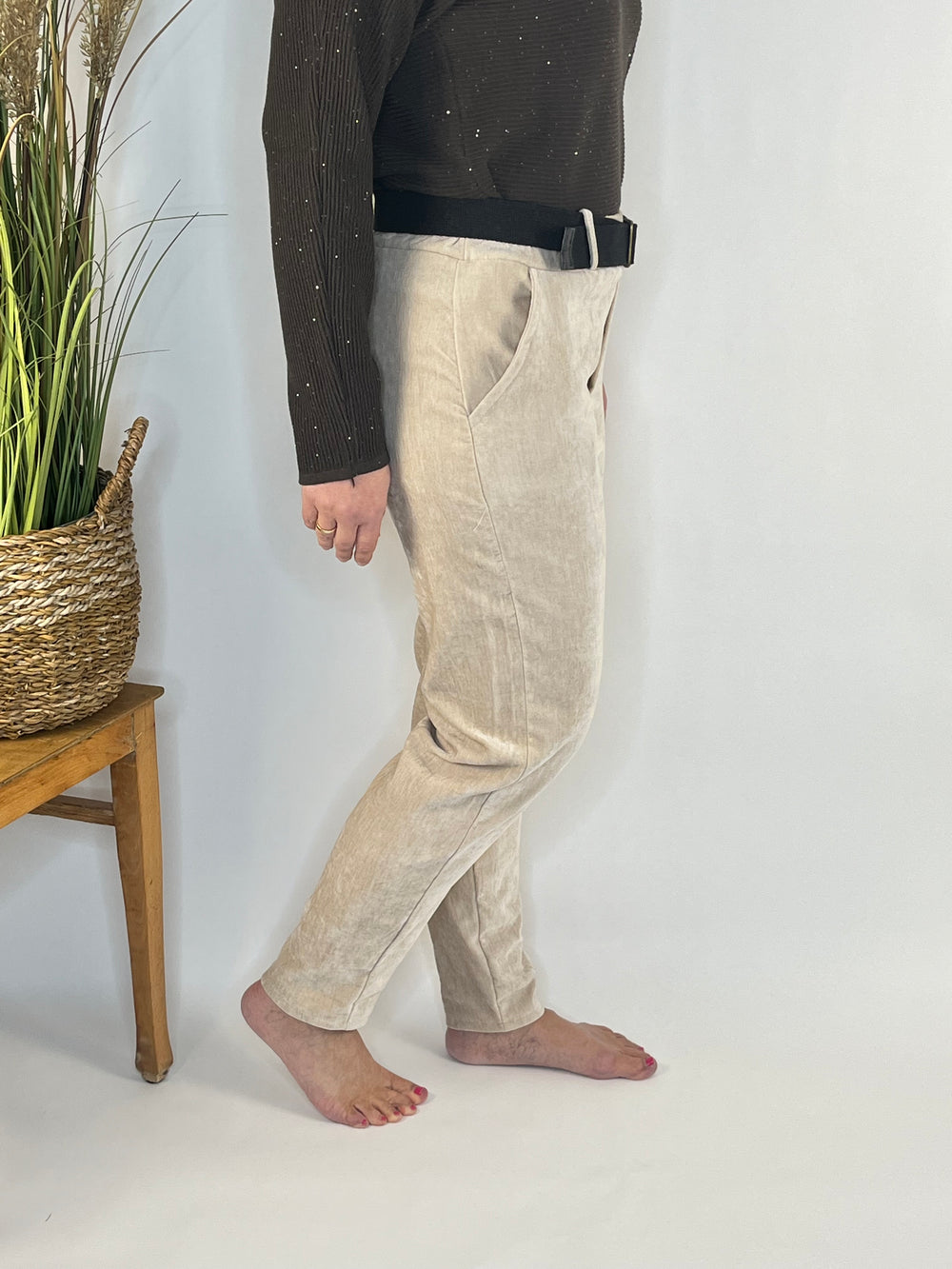 Jogpant Soft Touch, beige von Bella Vita - Mode & Lifestyle