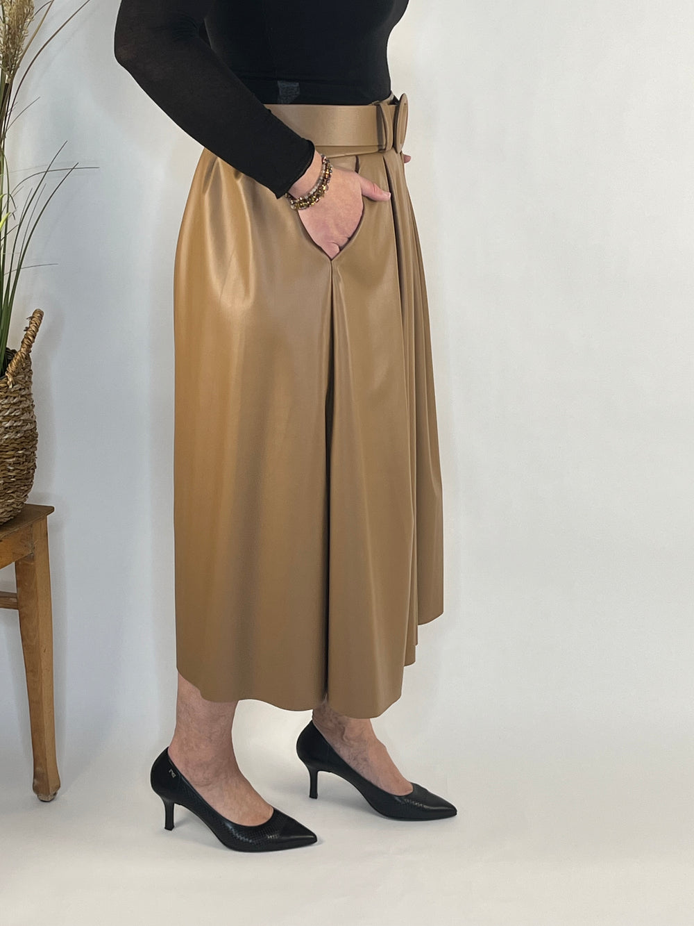 Rock aus Lederimitat, cognac von Bella Vita - Mode & Lifestyle