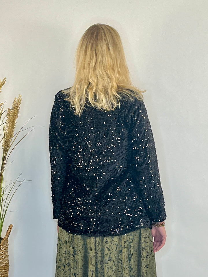 Paillettenblazer, schwarz von Bella Vita - Mode & Lifestyle