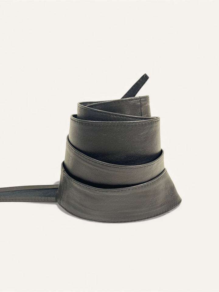 Echtleder-Bindegürtel, schwarz von Bella Vita - Mode & Lifestyle