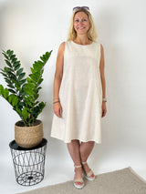 Sommerkleid A-Linie mit Leinen, beige von Bella Vita - Mode & Lifestyle