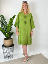 Leinenkleid "Natural Chic", grün von Bella Vita - Mode & Lifestyle