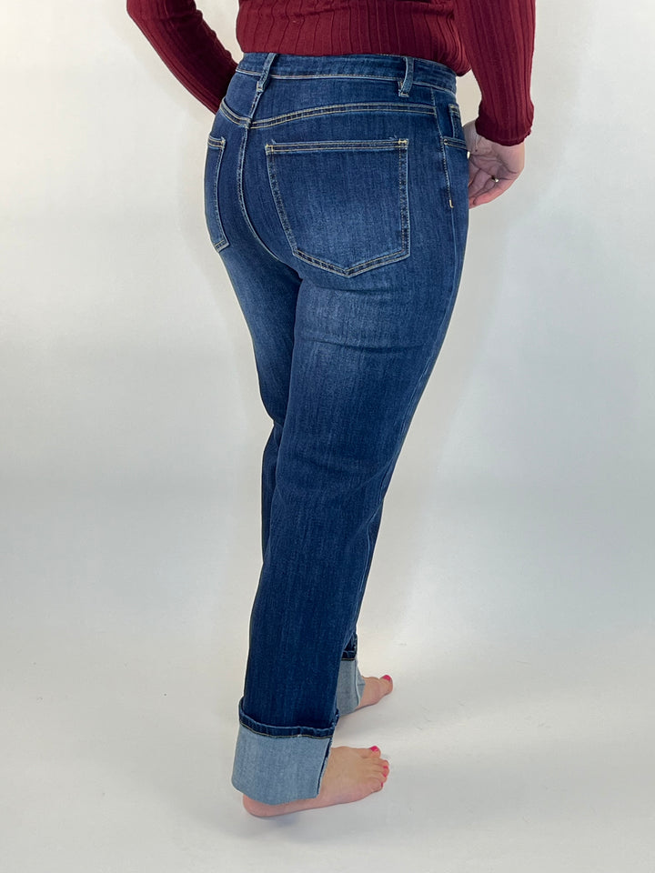 Marlene-Jeans mit Aufschlag, dark blue von Bella Vita - Mode & Lifestyle