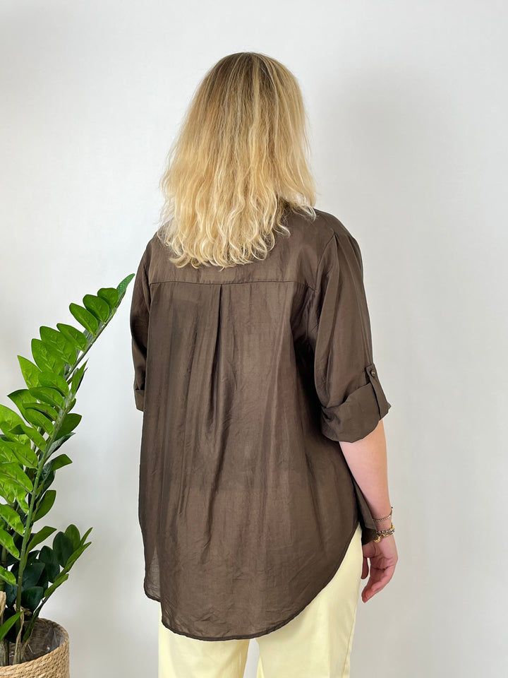 luftige Hemdbluse, braun von Bella Vita - Mode &amp; Lifestyle