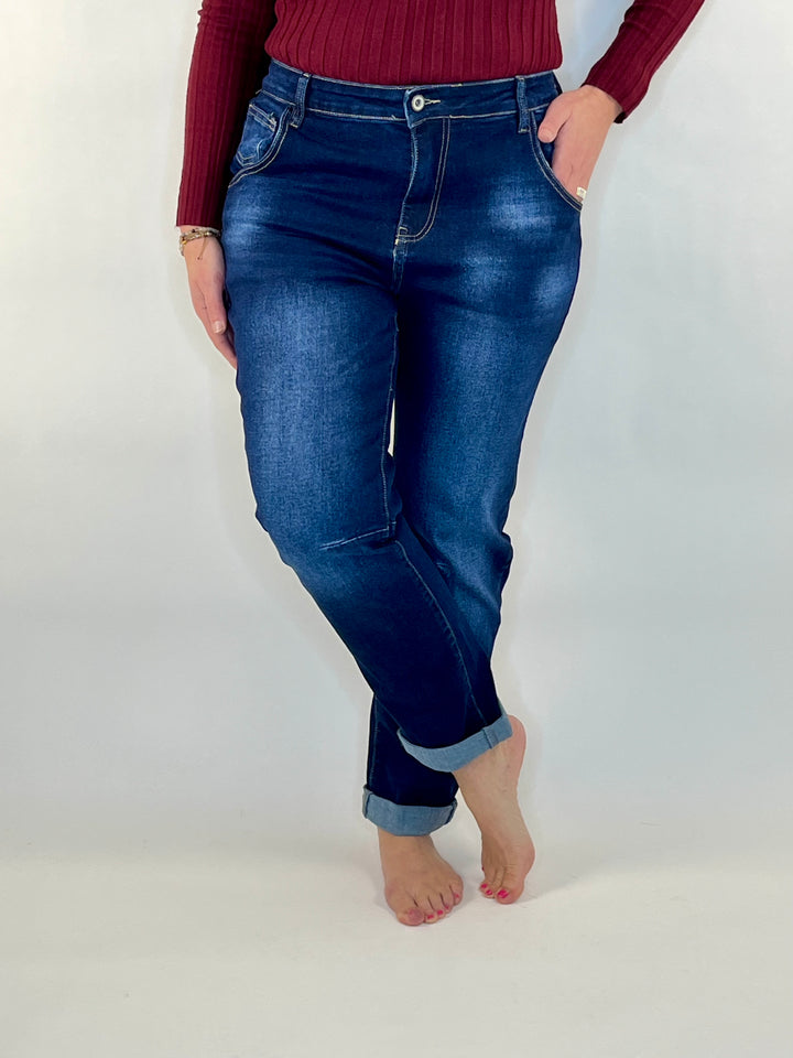 Jeans, straight-cut, dark-blue von Bella Vita - Mode & Lifestyle