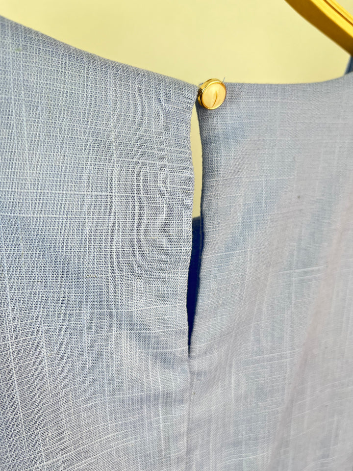 Sommerkleid A-Linie mit Leinen, hellblau von Bella Vita - Mode &amp; Lifestyle