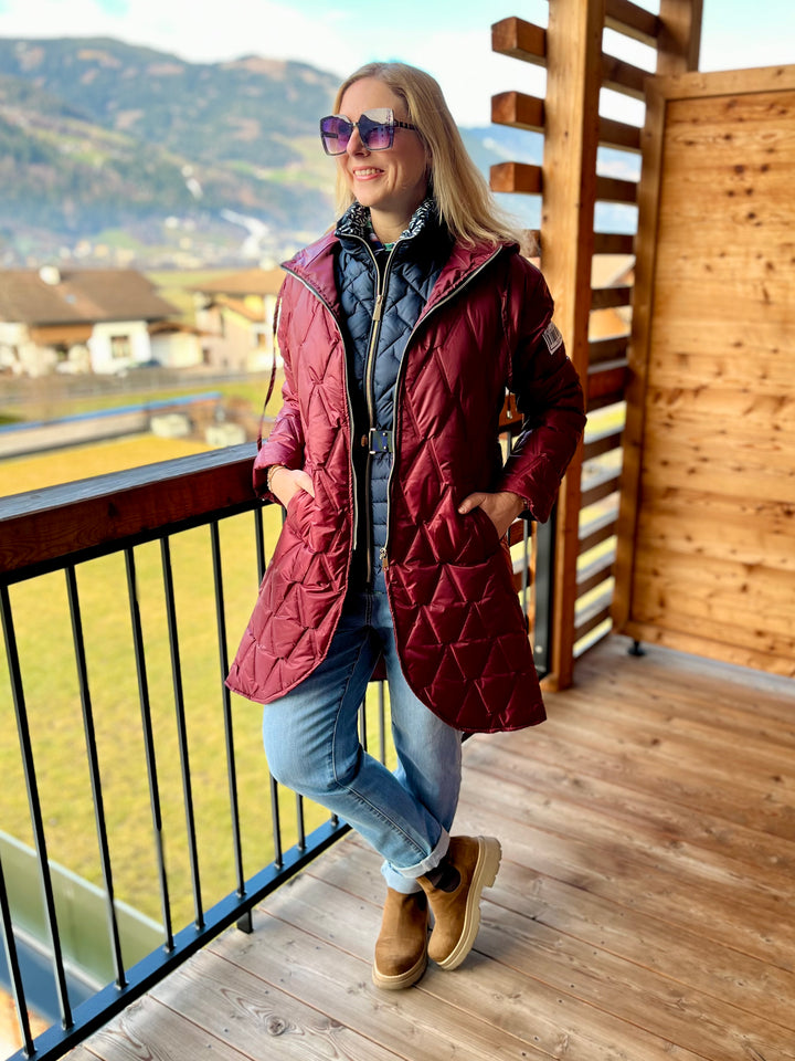 Steppjacke "Beauty", bordeaux von Bella Vita - Mode & Lifestyle