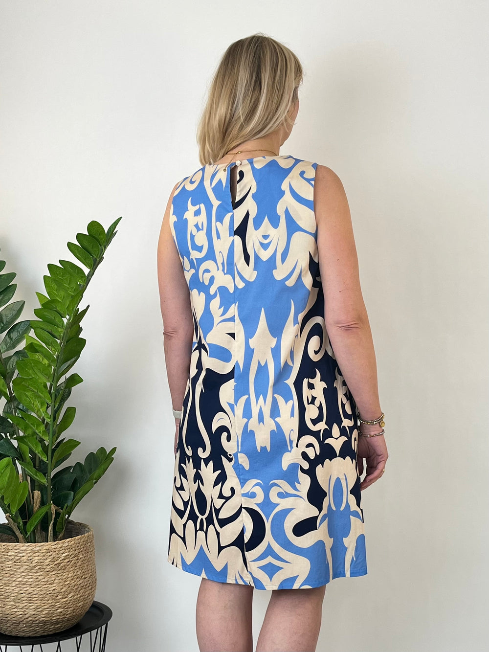 Sommerkleid A-Linie Ornamentprint, blau von Bella Vita - Mode & Lifestyle