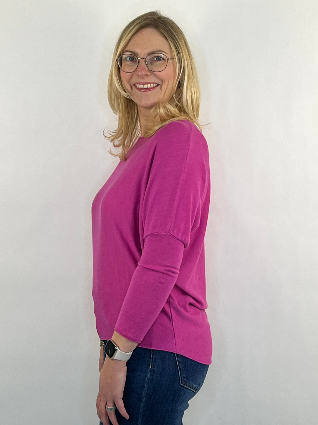 Pullover mit Fledermausarm, pink von Bella Vita - Mode & Lifestyle